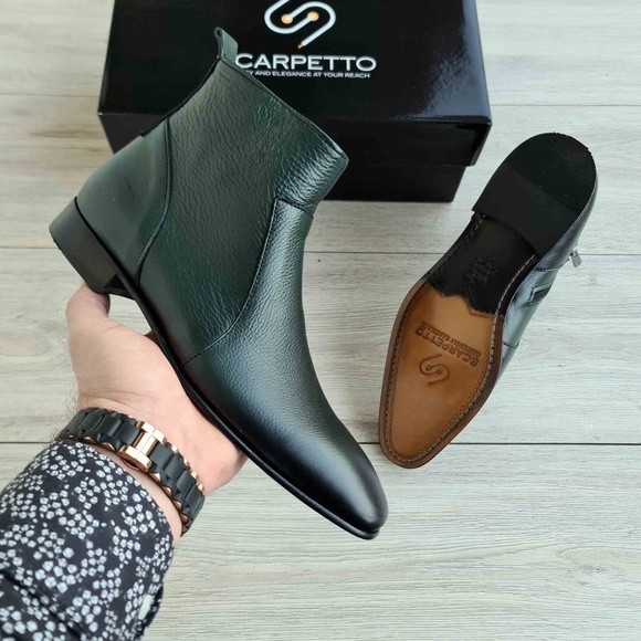 Men\'s Leather Chelsea Boots | Zip-Up | Handmade